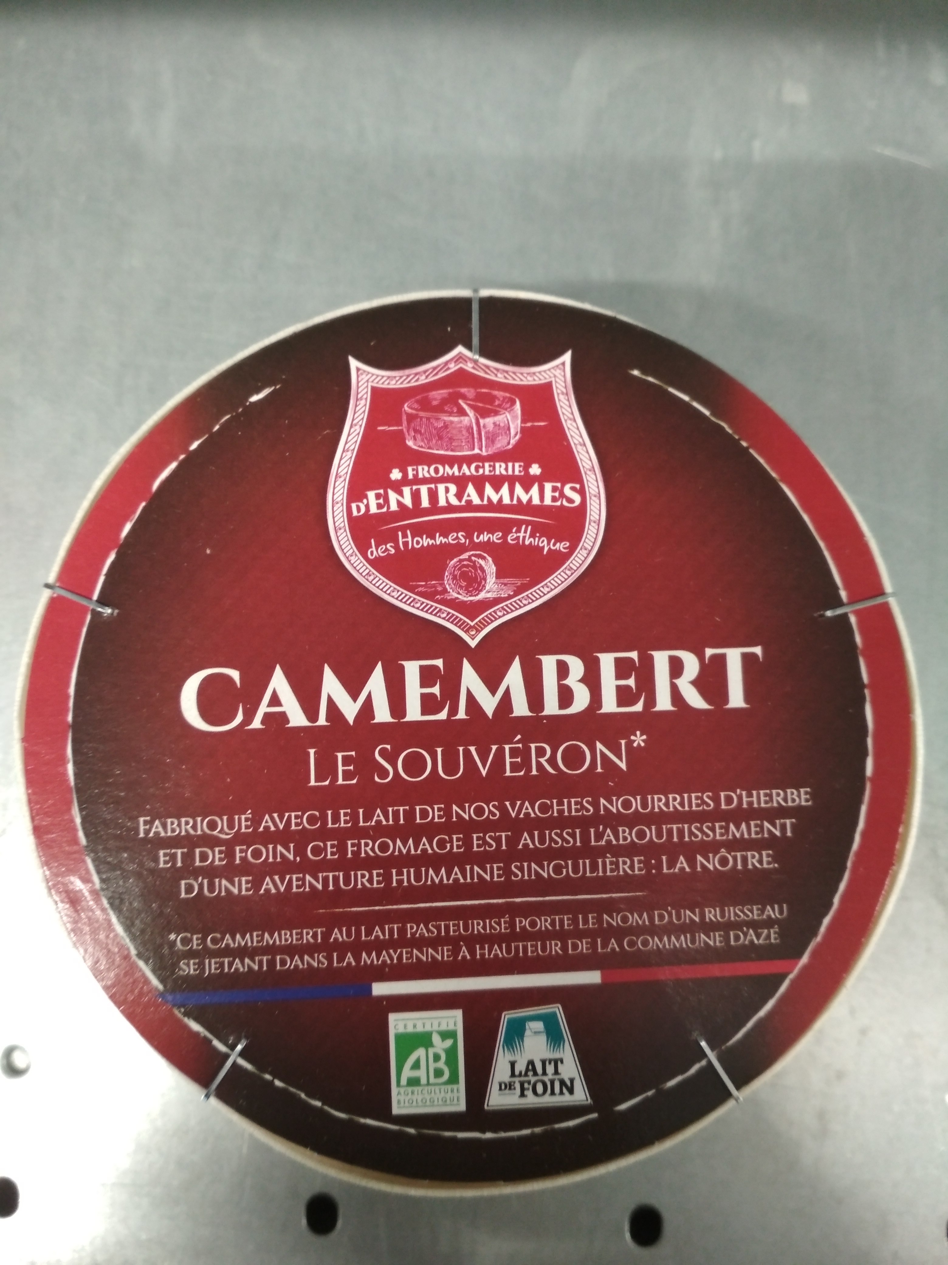 Camembert Le Souveron Pays De La Loire BIO -250g