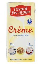 Crème Fraîche Liquide UHT 35% France 1Lx6 -6L
