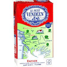 Lait Entier "Le Petit Vendéen" UHT 1L X6 France -6L