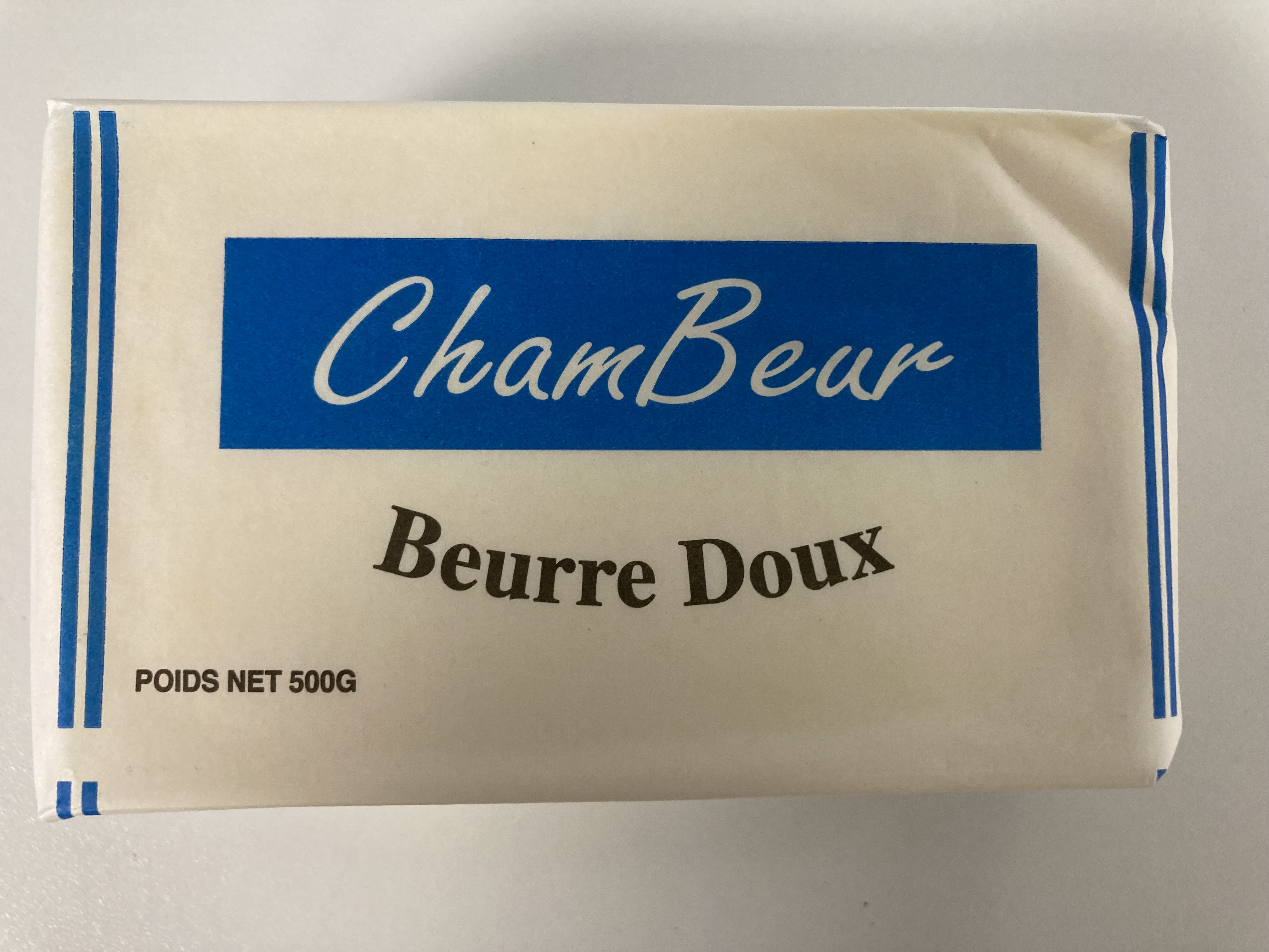 Beurre Chambeur Doux (lait UE - Fabrication FR) -500g
